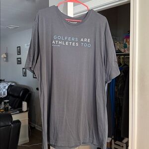 Men’s XXXL Travis Mathew Golfers Are Athletes T-Shirt Blue Ted Graphic Tee Golf